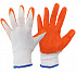 Перчатки КНР нейлоновые, бело-оранжевые
